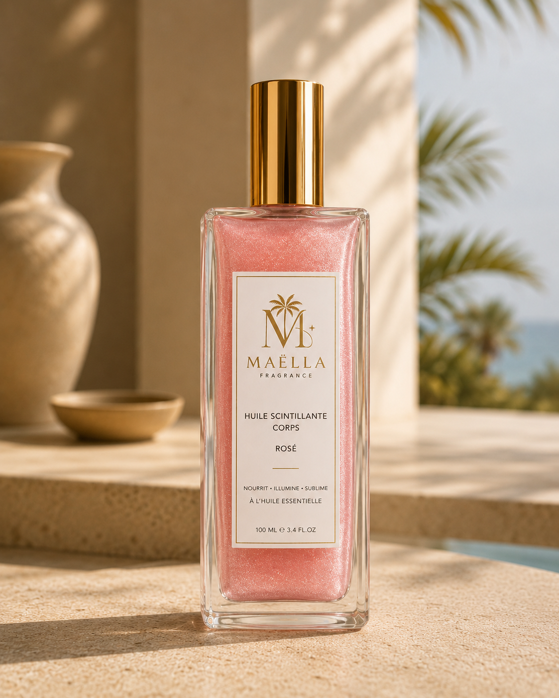 Huile Scintillante Corps – Rosé✨