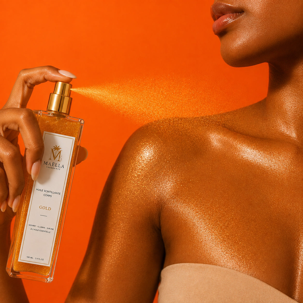 Huile Scintillante Corps – Gold | Maëlla Fragrance✨