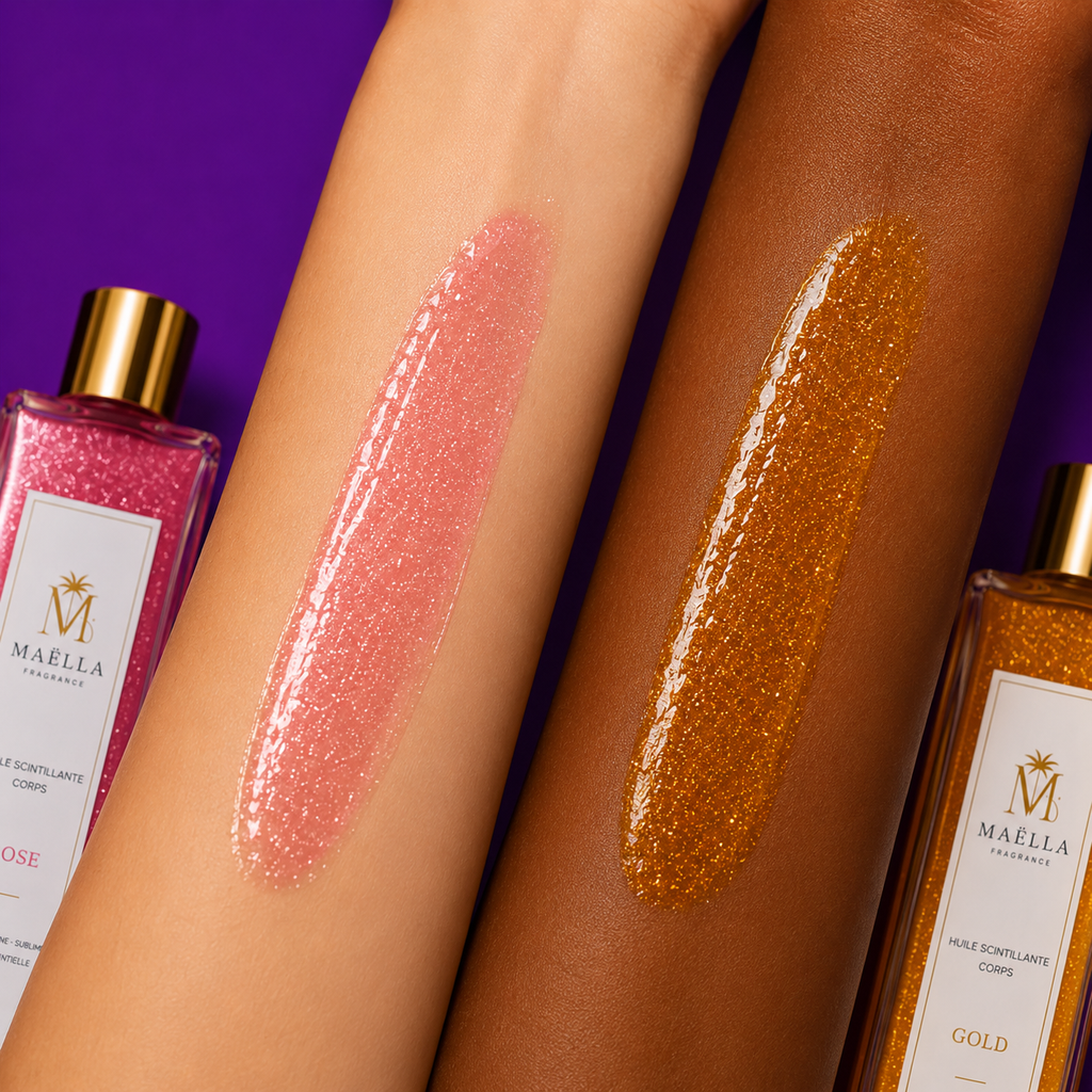 Duo Huiles Scintillantes Corps – Gold & Rose | Maëlla Fragrance
