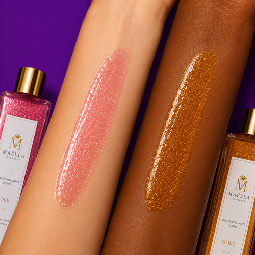Duo Huiles Scintillantes Corps – Gold & Rose | Maëlla Fragrance